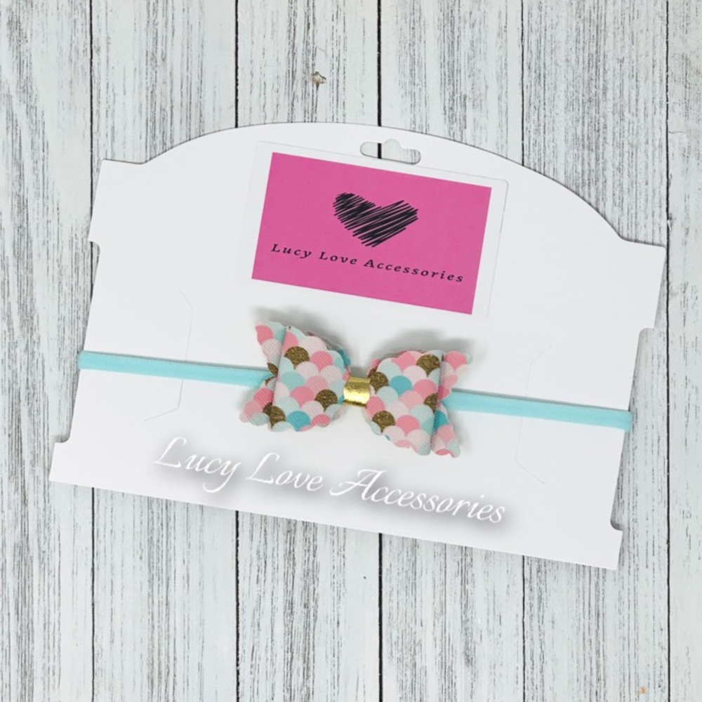 Handmade Mermaid Hair Bow Headband! 300" x 1.50"